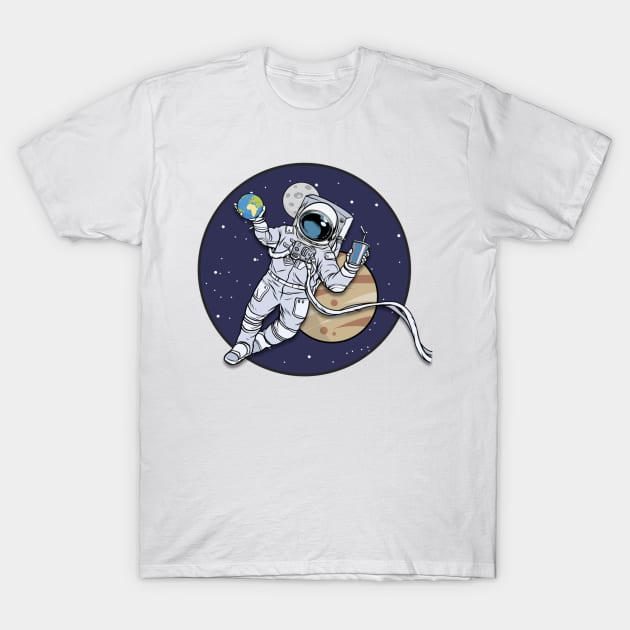 Astronaut in space T-Shirt by SammyLukas